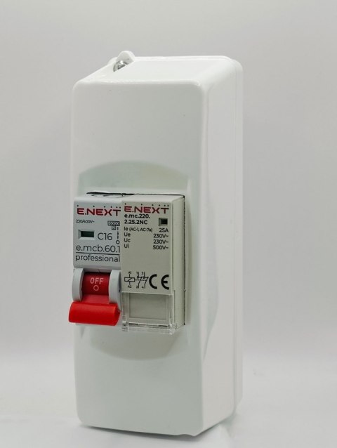 E.NEXT e.plbox.stand.02 - Skrzynka rozdzielnica plastikowa dwumodułowa 2MOD IP40