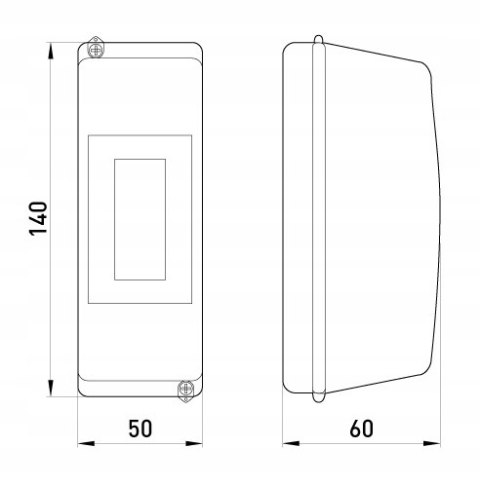 E.NEXT e.plbox.stand.02 - Skrzynka rozdzielnica plastikowa dwumodułowa 2MOD IP40