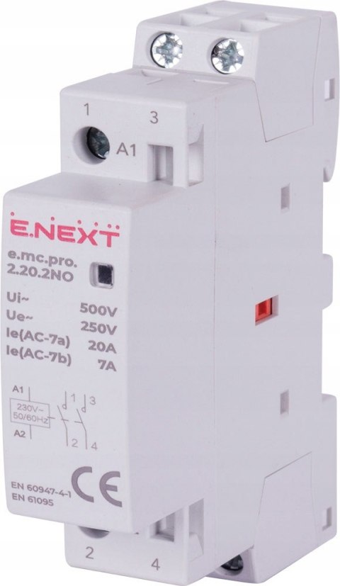 Stycznik modułowy PRO 2P 20A 2NO 230V
