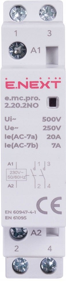 Stycznik modułowy PRO 2P 20A 2NO 230V