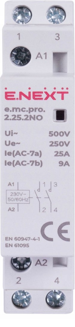 Stycznik modułowy PRO 2P 25A 2NO 230V