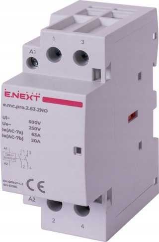 Stycznik modułowy PRO 2P 63A 2NO 230V