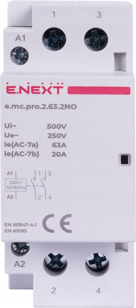Stycznik modułowy PRO 2P 63A 2NO 230V