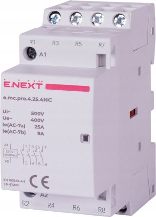 Stycznik modułowy PRO 4P 25A 4NC 230V