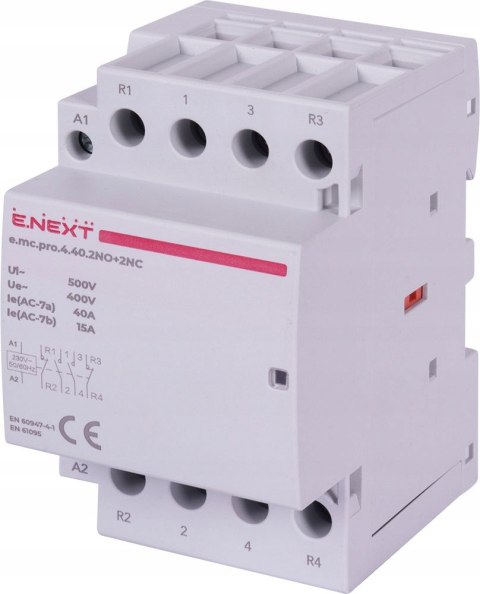 Stycznik modułowy PRO 4P 40A 2NO+2NC 230V