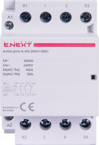 Stycznik modułowy PRO 4P 40A 2NO+2NC 230V