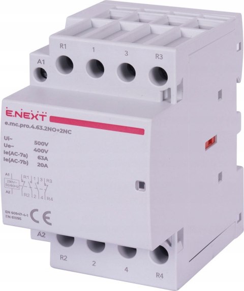 Stycznik modułowy PRO 4P 63A 2NO+2NC 230V