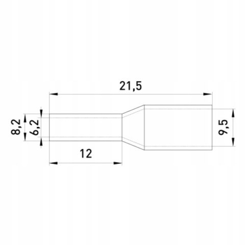 Tulejka izolowana 16mm2 100 szt zielona