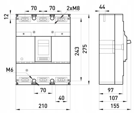 E.NEXT e.industrial.ukm.630S.630 - Wyłącznik rozłącznik MOCY kompaktowy 630A DPX