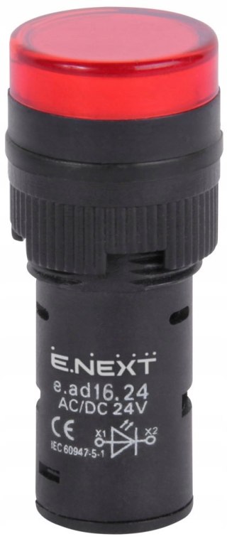 E.NEXT e.ad16.24.red - Wskaźnik LED 16mm 24V AC/DC czerwony