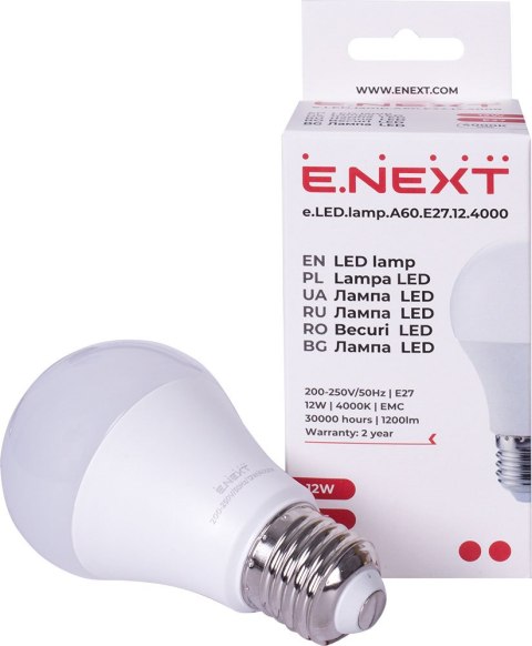 Żarówka LED E27 A60 E27 12W, 4000K