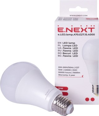 Żarówka LED E27 A70 E27 15W, 4000K