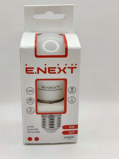 Żarówka LED E27 P45 E27 6W, 4000K