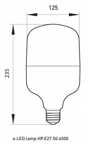 E.NEXT e.lampa.LED.HP.E27.50.6500 - Żarówka LED E27 50W 6500k