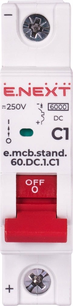 Wyłącznik nadprądowy DC C1 1A 1P 250V 6kA
