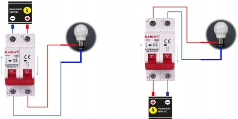 Wyłącznik nadprądowy DC C1 1A 2P 500V 6kA