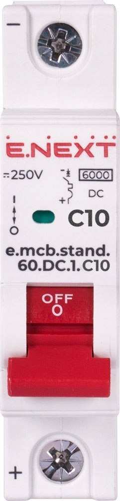 Wyłącznik nadprądowy DC C10 10A 1P 250V 6kA
