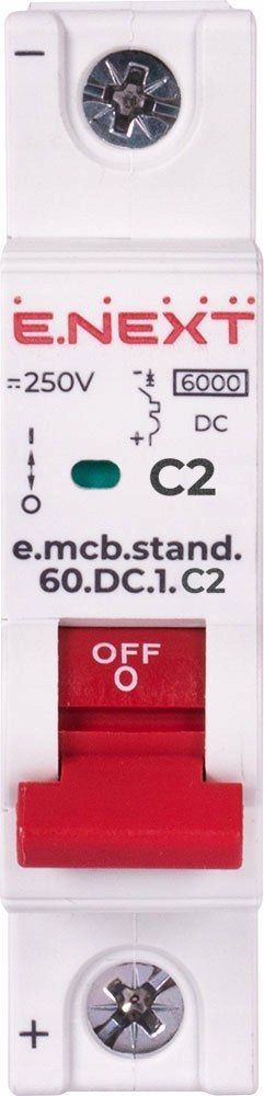 Wyłącznik nadprądowy DC C2 2A 1P 250V 6kA