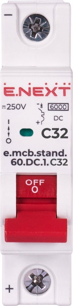 Wyłącznik nadprądowy DC C32 32A 1P 250V 6kA