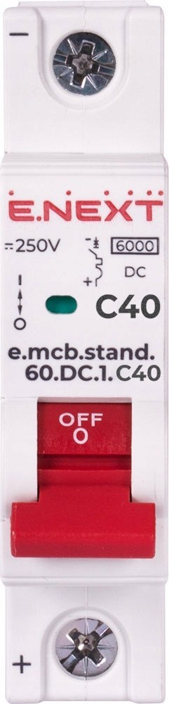 Wyłącznik nadprądowy DC C40 40A 1P 250V 6kA