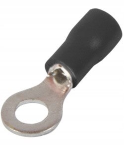 Izolowana końcówka oczkowa 1.5-2.5 mm2 czarna 100 szt.