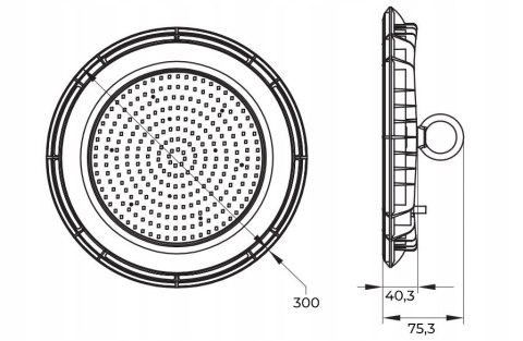 E.NEXT e.LED.ufo.stand.150.6500 - Lampa wisząca LED 150W, 6500K IP65, 15000 Lm