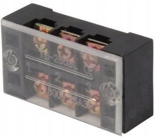 Listwa zaciskowa 25A 3 bieguny 5 sztuk