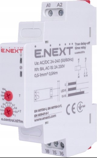 E.NEXT e.control.t07m - Przekaźnik czasowy opóźnienie wyłączania
