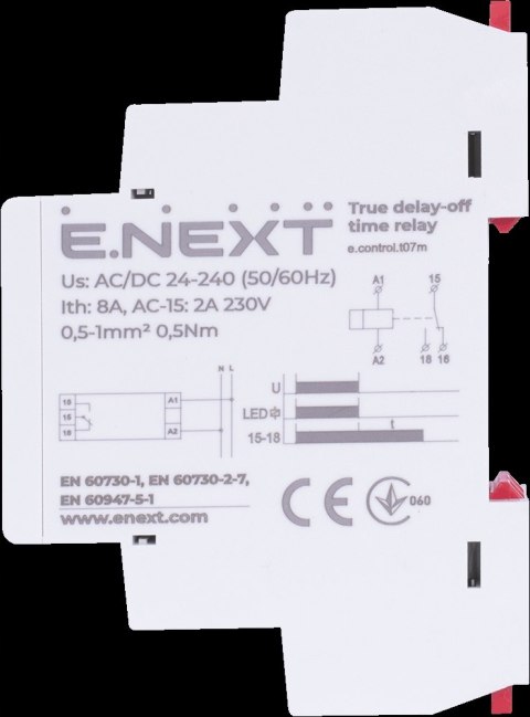 E.NEXT e.control.t07m - Przekaźnik czasowy opóźnienie wyłączania