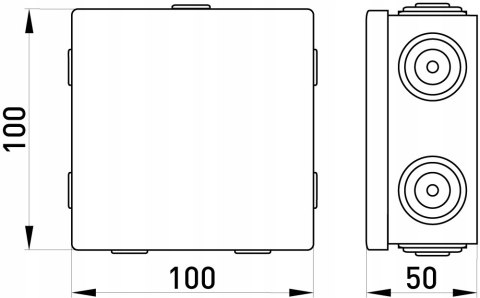 E.NEXT e.db.pro.100.100.50u - Puszka montażowa 100x100x50 IP55