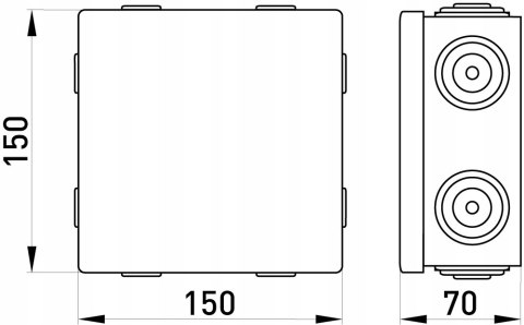 E.NEXT e.db.pro.150.150.70u - Puszka montażowa 150x150x70