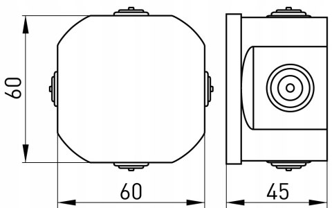 E.NEXT e.db.pro.d50.50u - Puszka montażowa 50x50x45 IP55