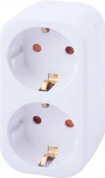 Rozgałęźnik złodziejka 2X gniazda 16A z uziemieniem TYP schuko BABY protect
