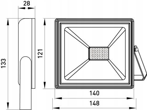 E.NEXT e.LED.flood.stand.30.6000 - Reflektor naświetlacz lampa LED 30W 6000k IP65