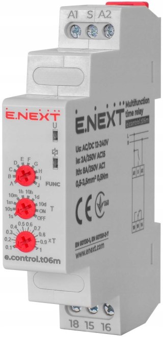 E.NEXT e.control.t06m - Wielofunkcyjny przekaźnik czasowy