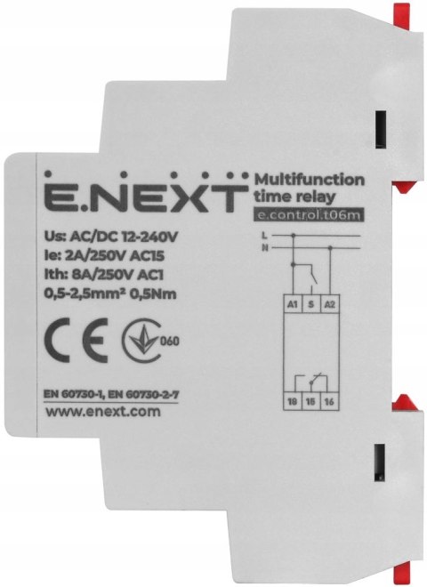 E.NEXT e.control.t06m - Wielofunkcyjny przekaźnik czasowy