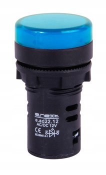 Wskaźnik LED 22mm 12V AC/DC niebieski
