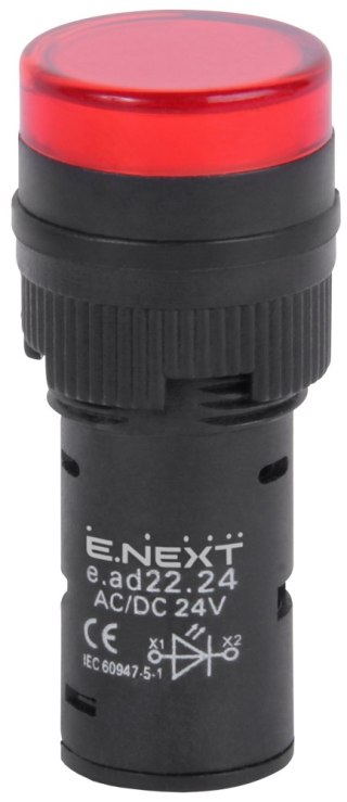 Wskaźnik LED 22mm 24V AC/DC czerwony