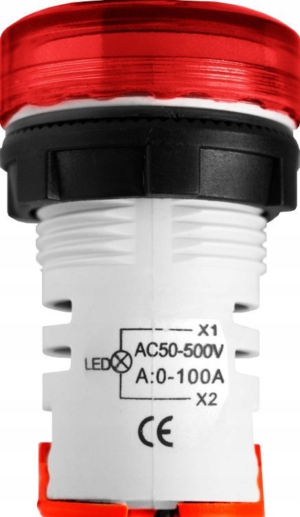 E.NEXT e.ad22.va - Wskaźnik napięcia i prądu LED ?22mm 50-500V 5-100A z przekładnikiem