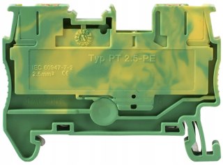Zaciskowa listwa uziemiająca na szynę DIN 2.5mm2