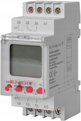 Elektroniczny dwukanałowy przekaźnik czasowy