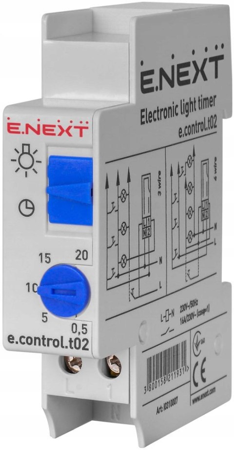 E.NEXT e.control.t02 - Elektroniczny przekaźnik czasowy oświetlenia