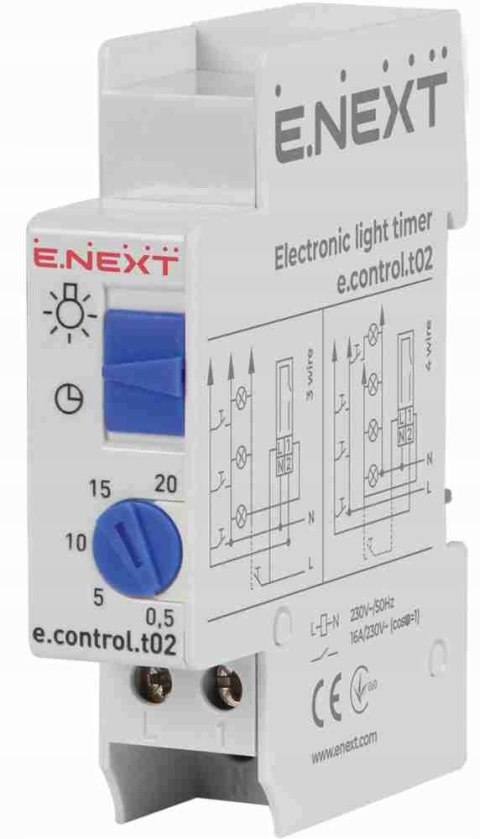 E.NEXT e.control.t02 - Elektroniczny przekaźnik czasowy oświetlenia