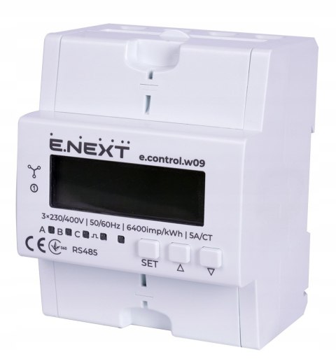 E.NEXT e.control.w09 - Licznik trójfazowy 5A/ST klasa1 RS485