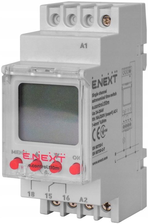 E.NEXT e.control.t10m - Przekaźnik astronomiczny jednokanałowy t10m