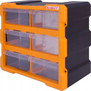 Plastikowy organizer ścienny 6-segmentowy 267x157x262mm