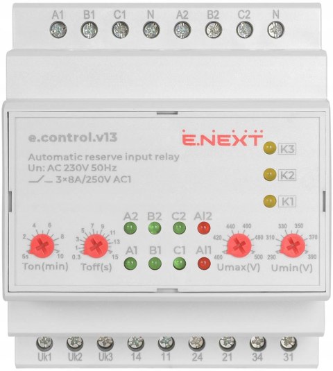 E.NEXT e.control.v13 - Przekaźnik auto. przełączania rezerwy sekcyjny