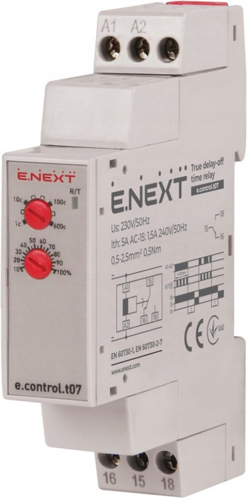 E.NEXT e.control.t07 - Przekaźnik czasowy opóźnienie wyłączenia
