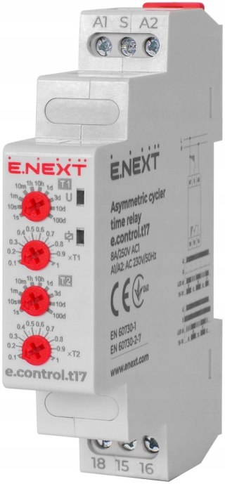 E.NEXT e.control.t17 - Przekaźnik czasowy powtarzania cyklu asymetryczny