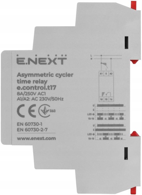 E.NEXT e.control.t17 - Przekaźnik czasowy powtarzania cyklu asymetryczny